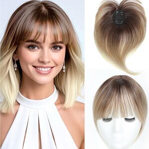 Stylish Ombre Brown and Blonde Hair Topper